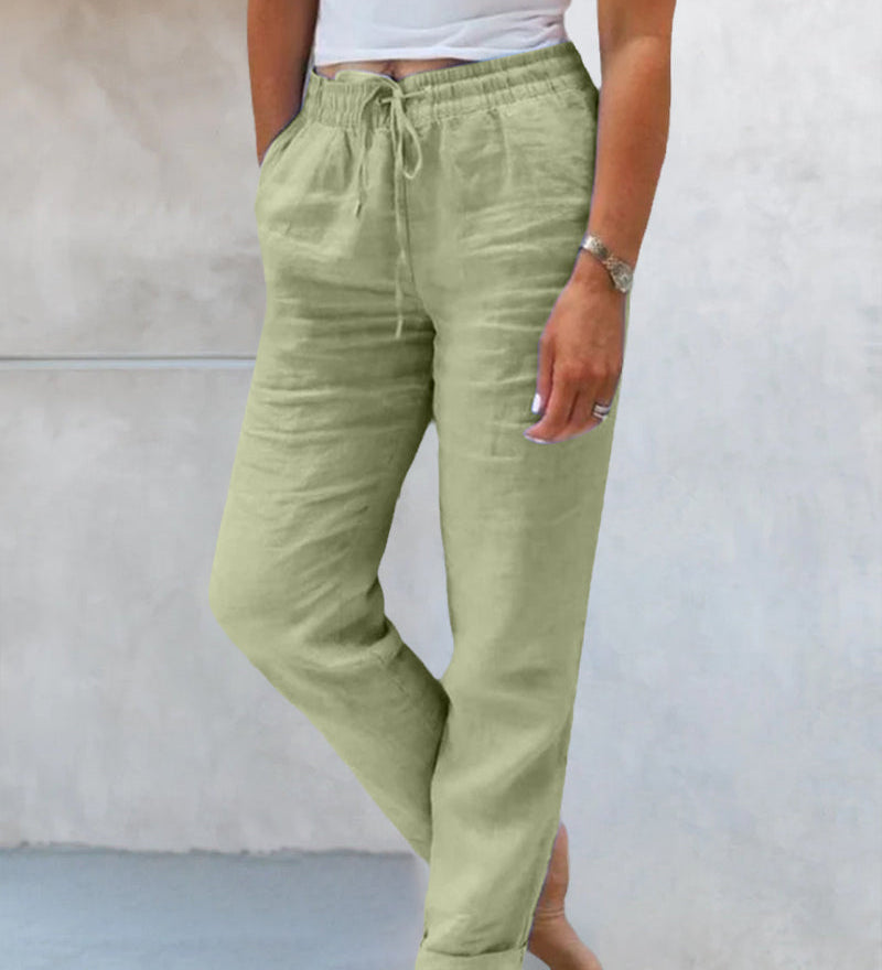 Recka | Damenhose Bequeme Freizeithose mit Kordelzug
