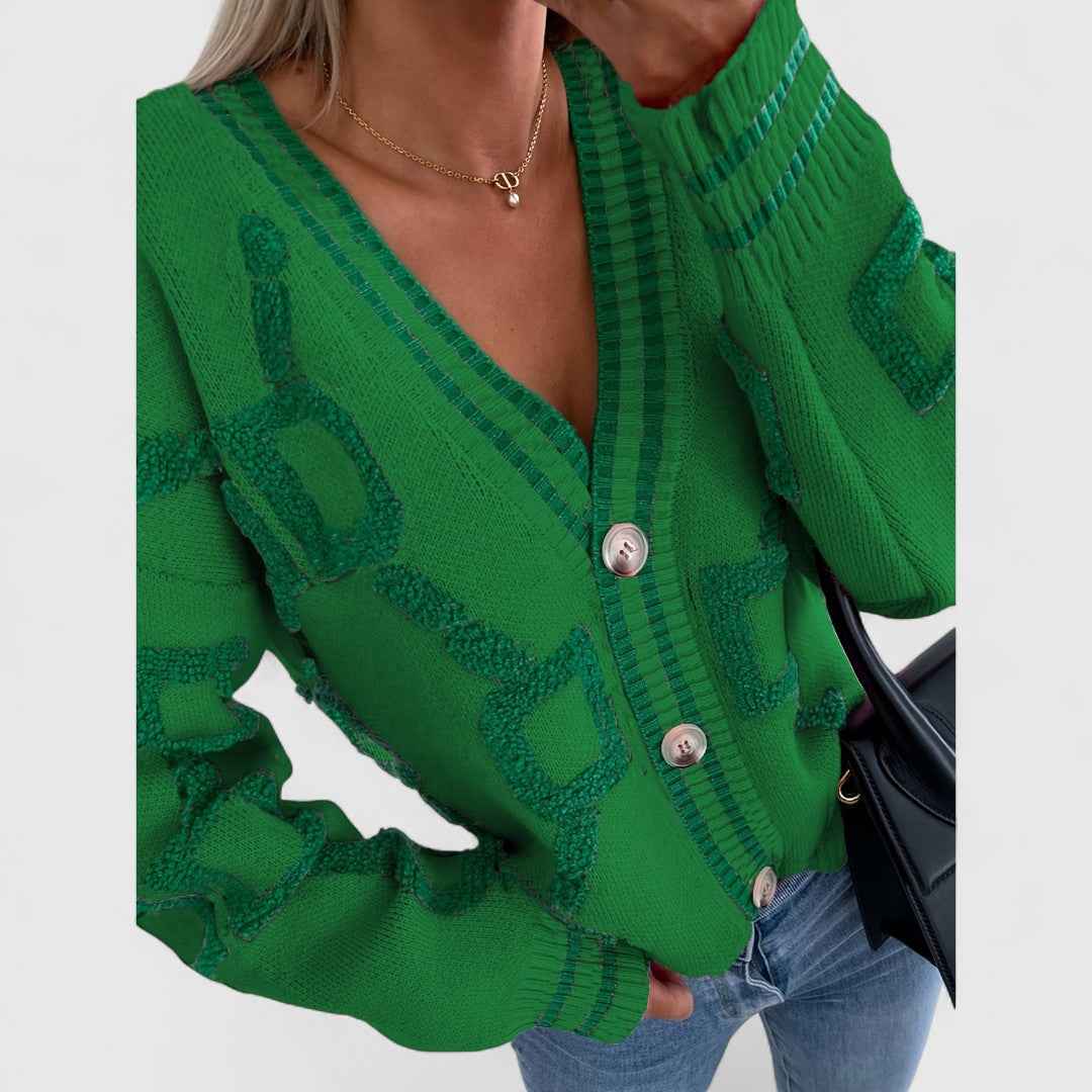 Eleganter Strick-Cardigan mit Blockfilter