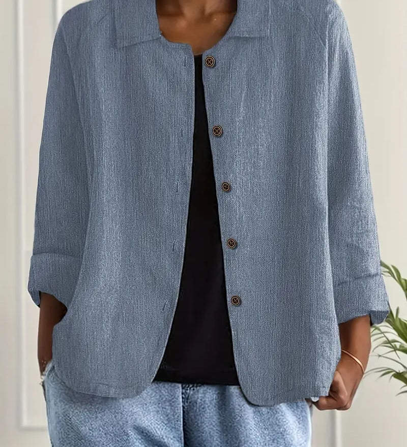 Hanna | Damen Casual Leichte Jacke Mit Knopfleiste