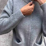 Atmungsaktive leichte Strickjacke mit offenem Strickmuster für einen mühelosen lässigen Stil