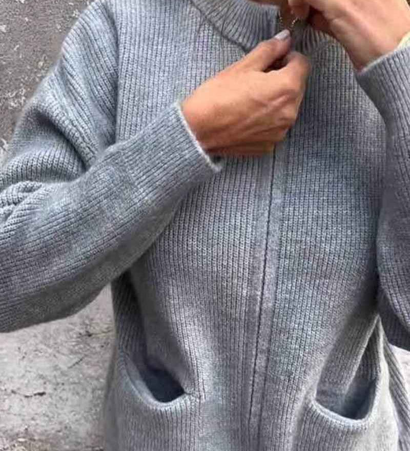 Atmungsaktive leichte Strickjacke mit offenem Strickmuster für einen mühelosen lässigen Stil