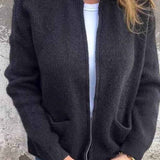Atmungsaktive leichte Strickjacke mit offenem Strickmuster für einen mühelosen lässigen Stil