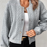 Luxe Bomber-Strickweste