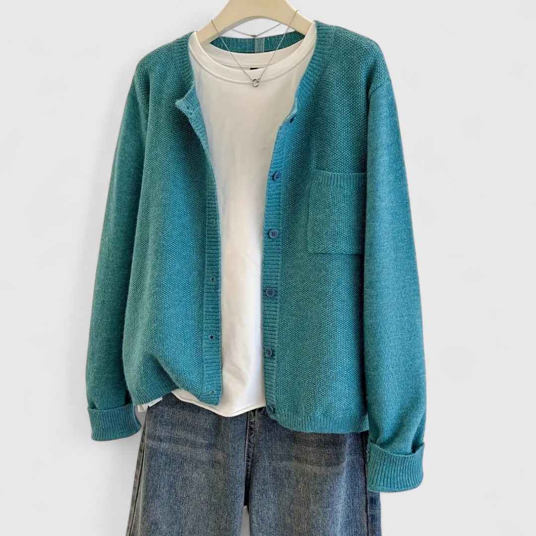 Eleganter lässiger Cardigan mit Knöpfen Damen
