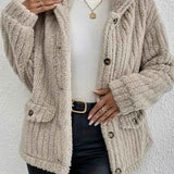Wendbarer Samt-Cardigan mit Knopfleiste Damen