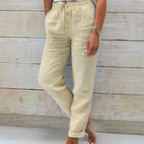 Recka | Damenhose Bequeme Freizeithose mit Kordelzug