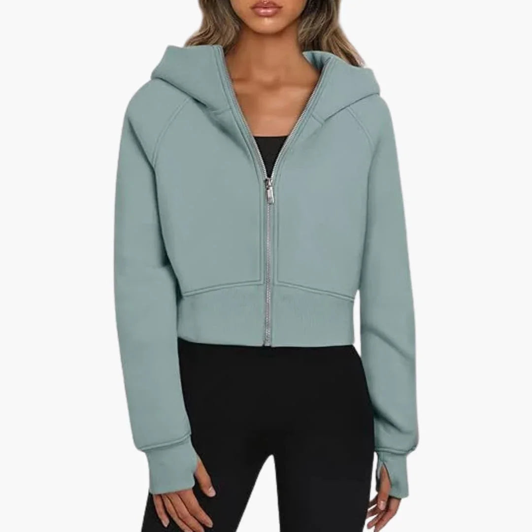 Sophie Laurent | Kurzer Hoodie mit Reißverschluss für Damen
