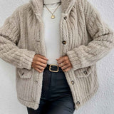 Wendbarer Samt-Cardigan mit Knopfleiste Damen