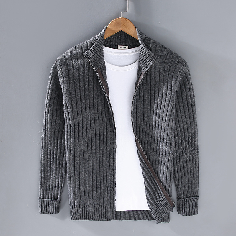 Paul | Herren Freizeit Strickcardigan mit Reißverschluss