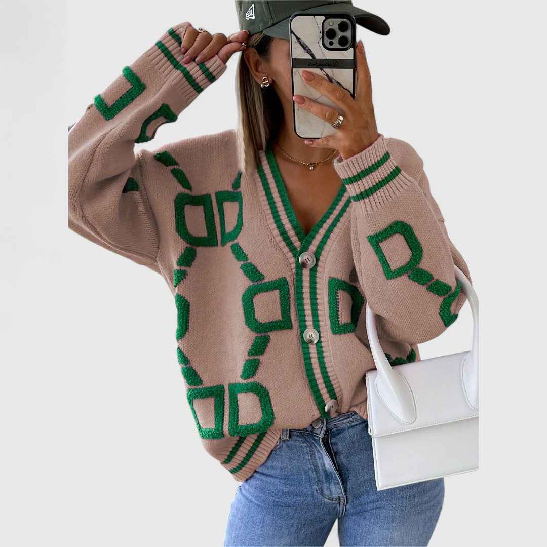 Eleganter Strick-Cardigan mit Blockfilter