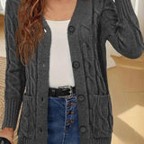 Schicker Damen-V-Ausschnitt-Cardigan für mühelosen Stil