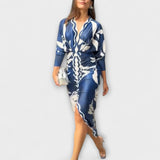 Cleo - Dolman-Midikleid mit brasilianischem Print