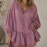 Minerva | Damen Leopardenmuster Mini Kleid mit Kapuze