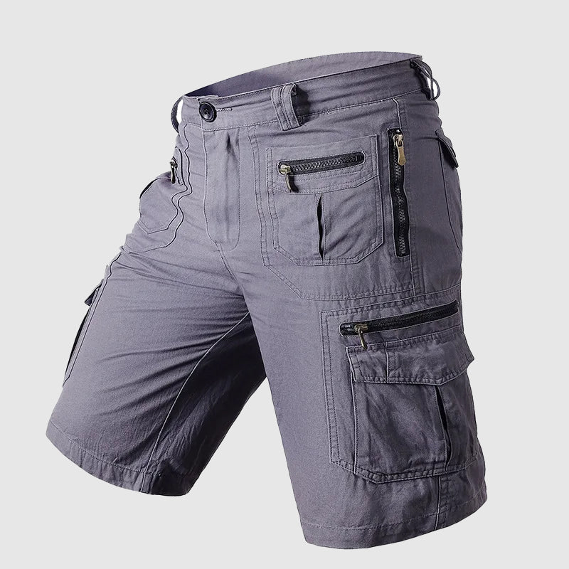 Dominic | Herren Multi-Taschen Reißverschluss Cargo-Shorts