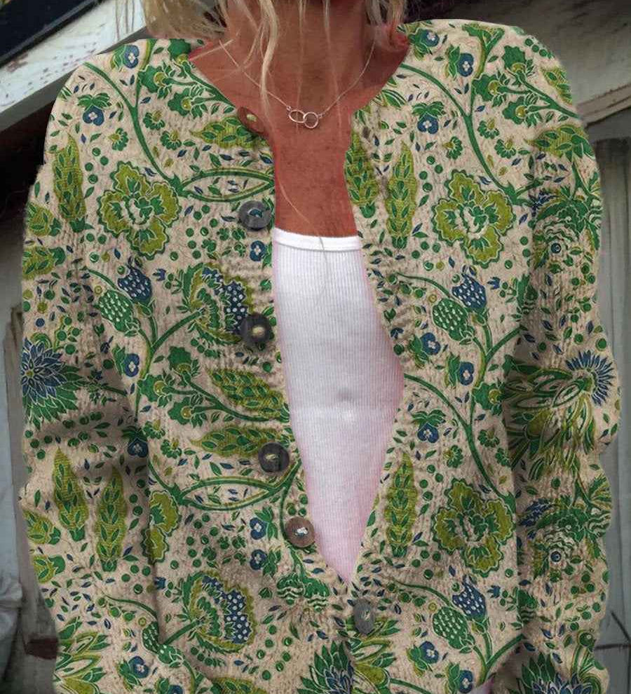 Chic und Casual Damen-Cardigan mit Digitaldruck