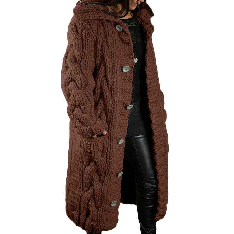 Damen Oversize Cardigan-Mantel - Einreihig, kuschelig gestrickt