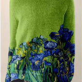 Eleganter Damen-Pullover mit liebevoller Blumenbestick