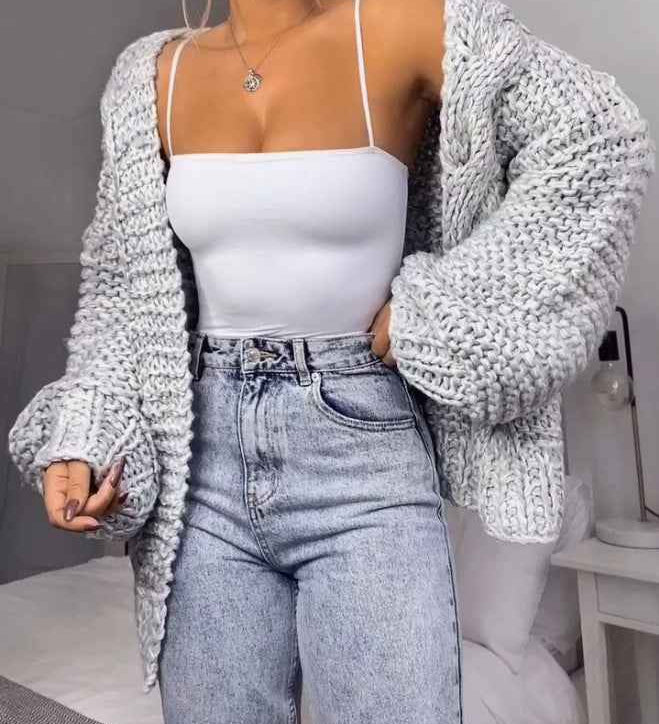 Kuscheliger Damen-Mohair-Cardigan - ultra-warm Plüschstrick