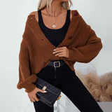 Kuscheliger Strickcardigan mit Knöpfen Damen