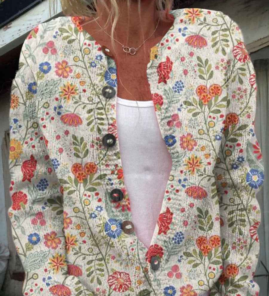 Chic und Casual Damen-Cardigan mit Digitaldruck