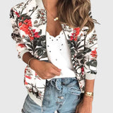 Schicker Blumen-Bomber-Cardigan für einen stilvollen Look Damen