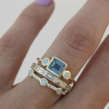 Vintage-Halskette mit blauem Kristall