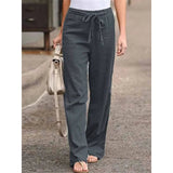 Amelie | Damen Weite Palazzo Hose mit Bindegürtel