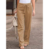 Amelie | Damen Weite Palazzo Hose mit Bindegürtel