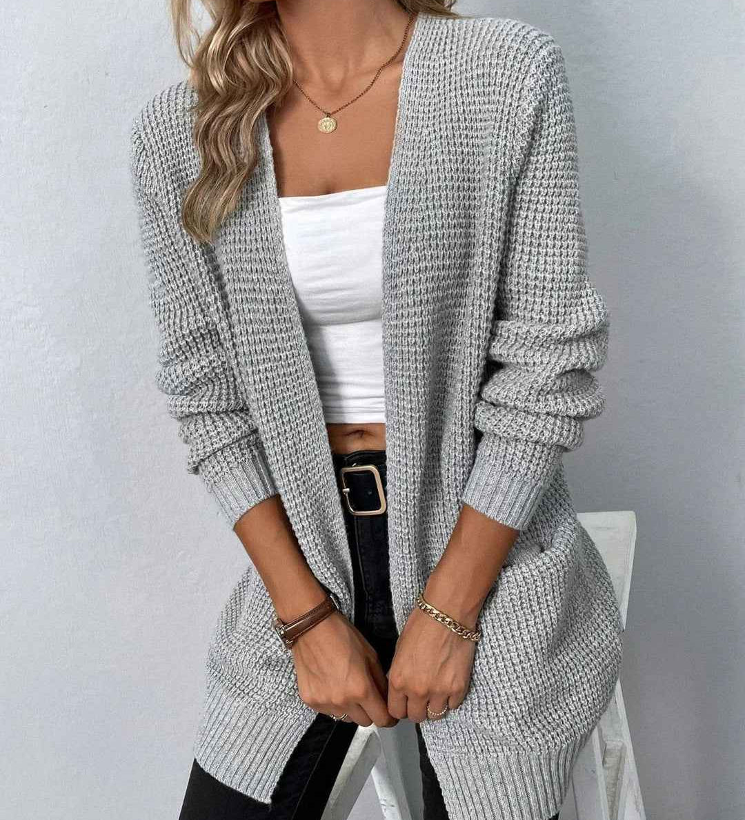 Zeitloser Damen-Cardigan mit langen Ärmeln