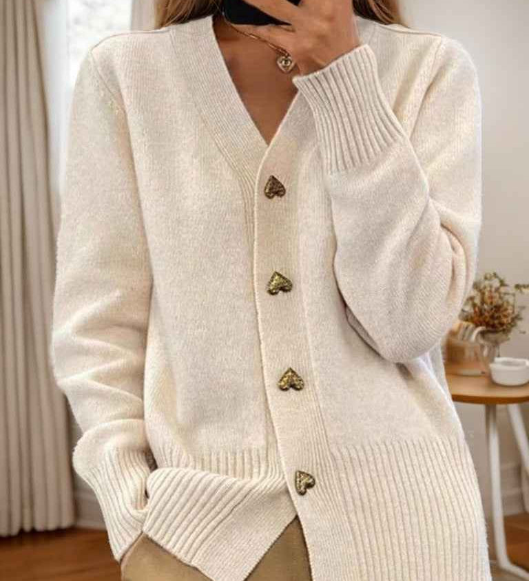 Zeitlose Cardigan-Strickjacke für Alltagseleganz Damen
