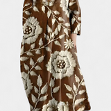 Ana - Buntes fliessendes Kleid mit Aquarellmuster