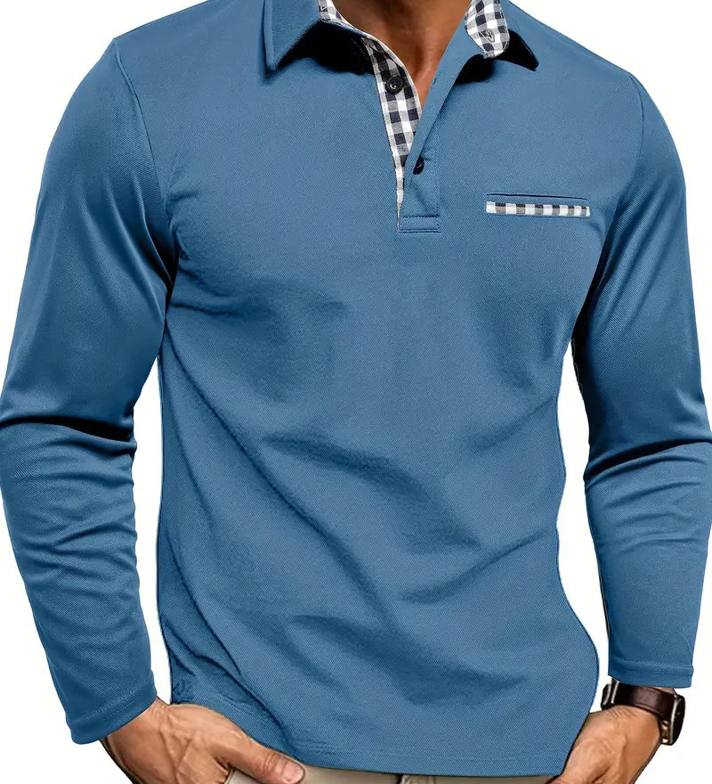 Oliver | Herren Langarm Freizeit-Polohemd