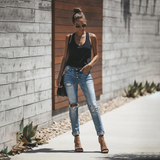 Trendige und stilvolle zerrissene Jeans für einen modernen Look Damen