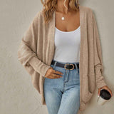 Kuscheliger Strickcardigan mit Batwing-Ärmeln Damen