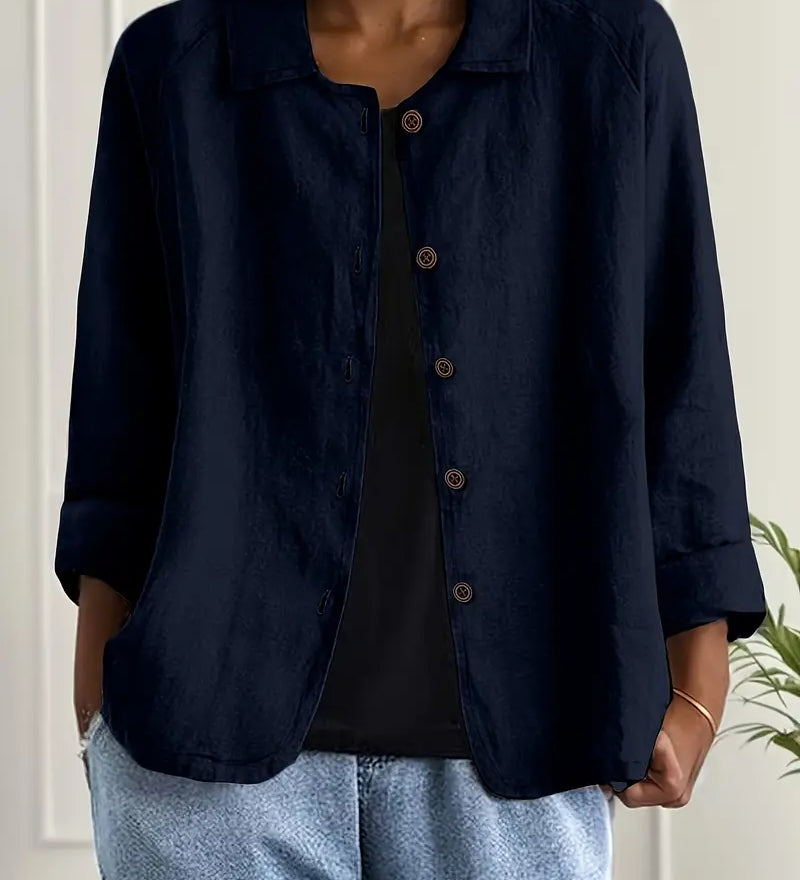 Hanna | Damen Casual Leichte Jacke Mit Knopfleiste