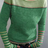 Gerhild | Damen Strickpullover mit Streifenmuster