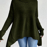 Hedrun | Damen Rollkragenpullover Oversized Strickpullover