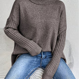 Hedrun | Damen Rollkragenpullover Oversized Strickpullover