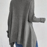 Hedrun | Damen Rollkragenpullover Oversized Strickpullover