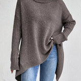 Hedrun | Damen Rollkragenpullover Oversized Strickpullover