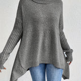 Hedrun | Damen Rollkragenpullover Oversized Strickpullover