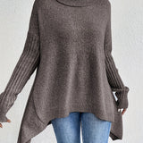 Hedrun | Damen Rollkragenpullover Oversized Strickpullover