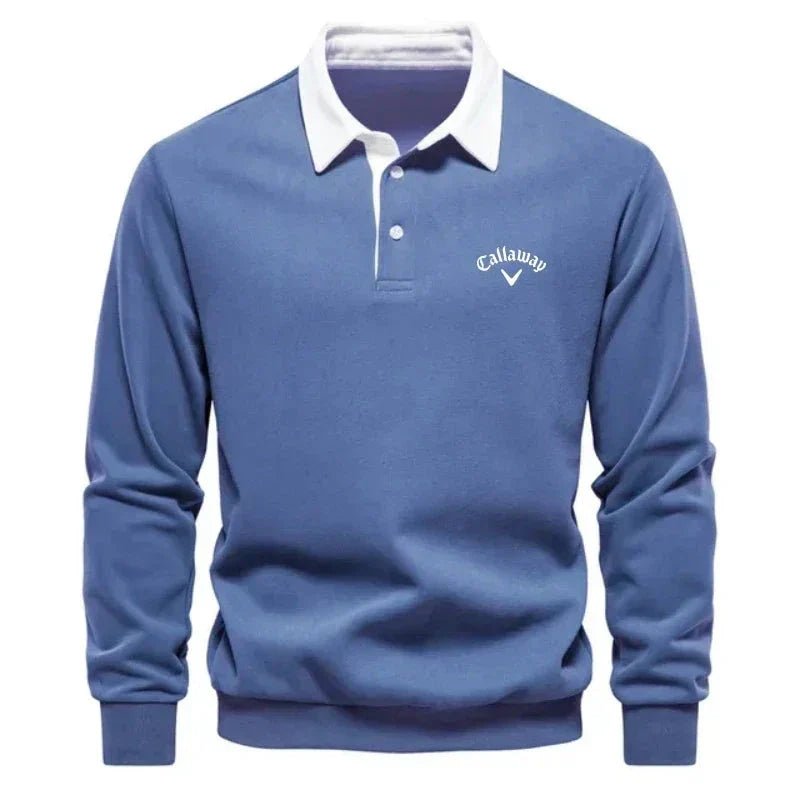 Sebastian | Herren Langarm-Polo Pullover Strick Kontrastkragen Tailored Fit