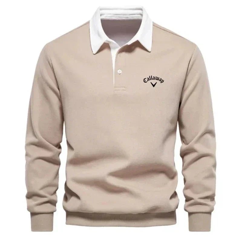 Sebastian | Herren Langarm-Polo Pullover Strick Kontrastkragen Tailored Fit