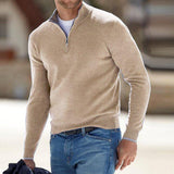 Dominik | Herren Strickpullover mit Halbem Reißverschluss Regular Fit