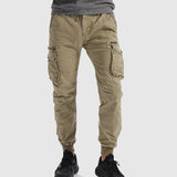 Stefan | Herren Taktische Cargo Jogger Hose Elastischer Bund