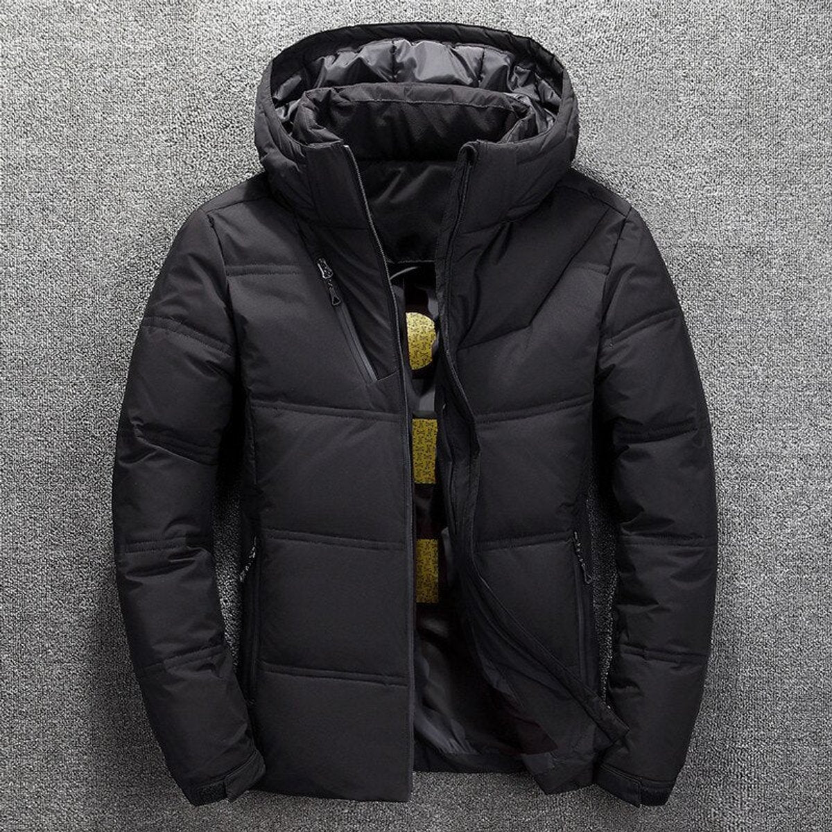 Florian | Herren Winterjacke Gefütterte Kapuzenjacke Abnehmbarer Kapuze Polyester