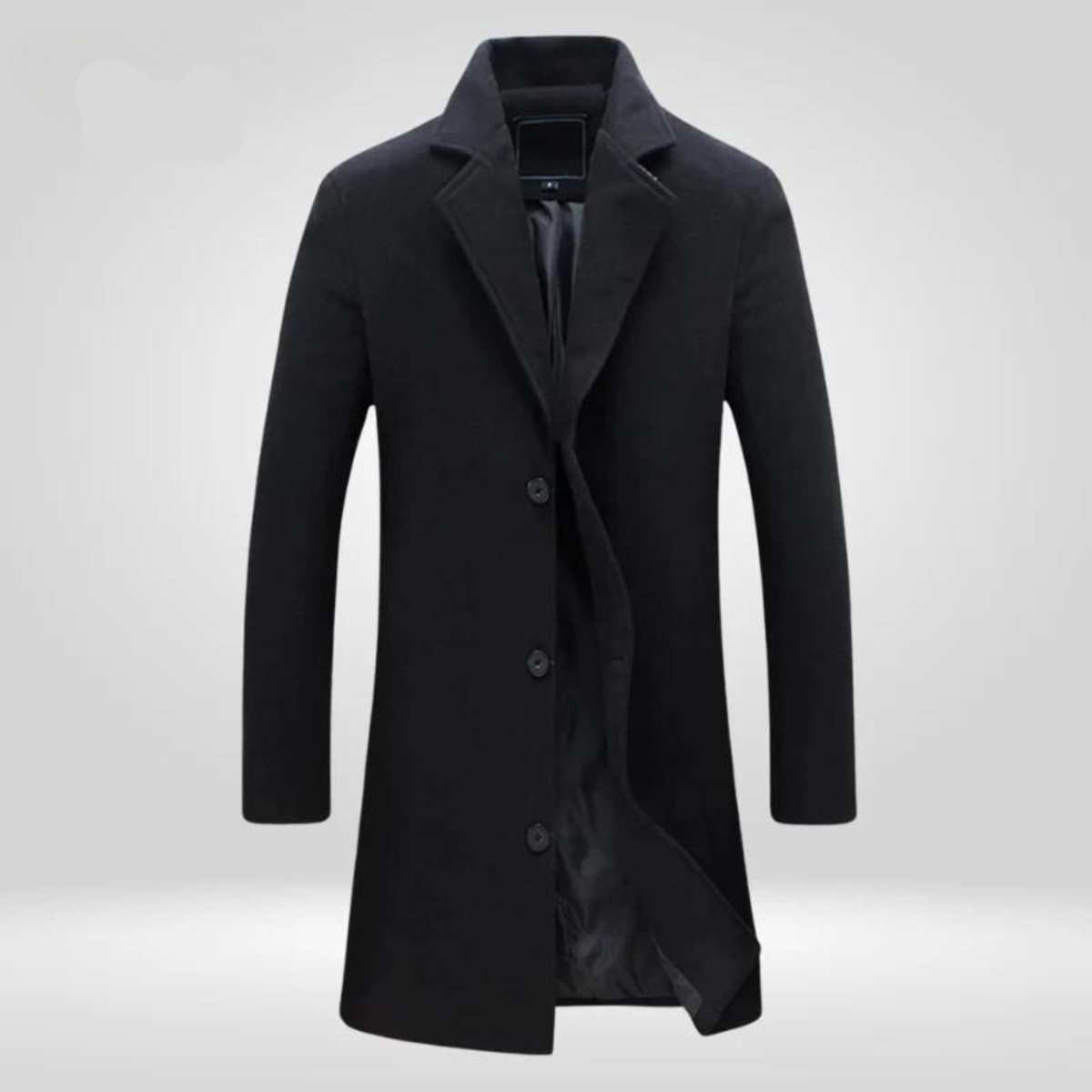 Florian | Herren Wool Coat Einreihiger Langer Wintermantel