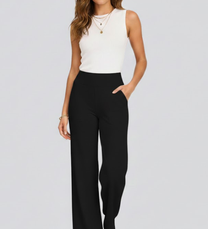Isolde | Damen Wide-Leg Hose mit hohem Bund