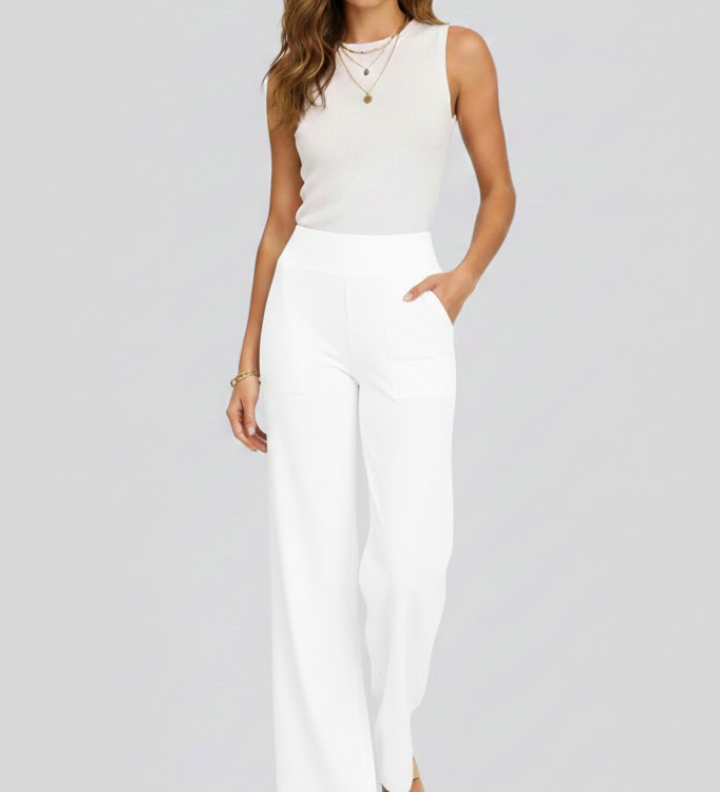 Isolde | Damen Wide-Leg Hose mit hohem Bund